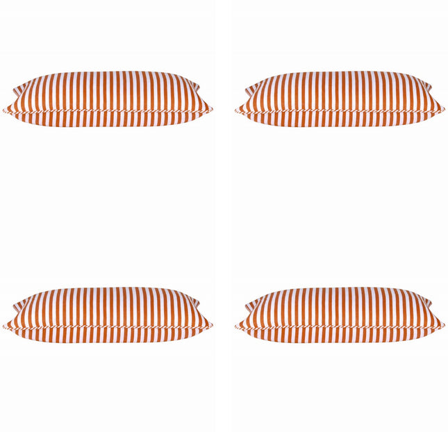 Pack of 4 Dandi Orange & White Rectangle Cushion Covers