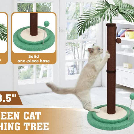 VaKa Cat Tree Scratching Post Large Palm Tree Cat Post Dangling Balls Cat Toy