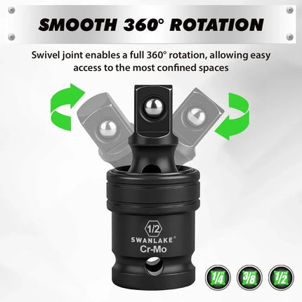 SWANLAKE 7PCS Magnetic Universal Joint Socket Adapter Set – Impact CR-V