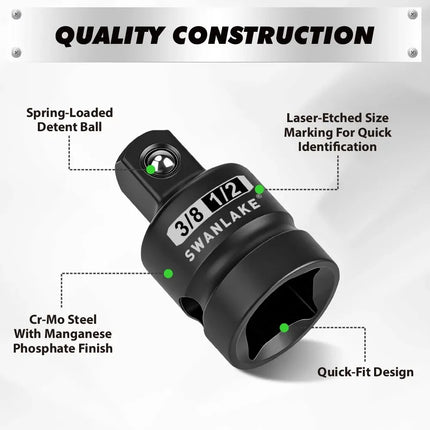 SWANLAKE 7PCS Magnetic Universal Joint Socket Adapter Set – Impact CR-V