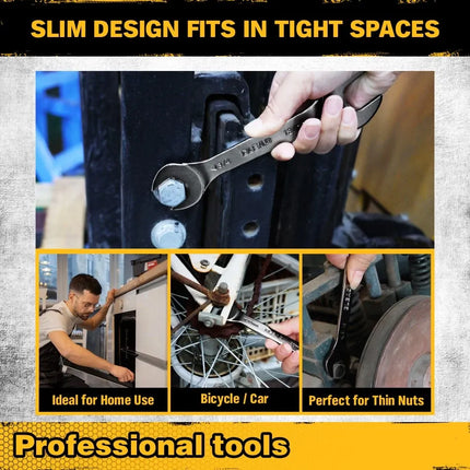 ELEAD 19Pcs 3mm Super Thin Wrench Set SAE Metric Chrome Vanadium Steel Tools
