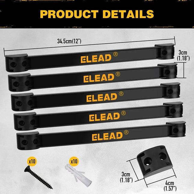 ELEAD 6Pcs 12 Inch Magnetic Tool Holder Storage Organizer Wall Mount Rack Strip