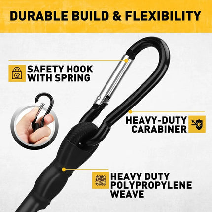ELEAD 28PCS Bungee Cord Set Carabiner Hooks Assorted Sizes Heavy Duty Tie Down