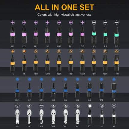 ELEAD 40in1 Ratchet Screwdriver Set Magnetic Precision Bits Adjustable T Handle
