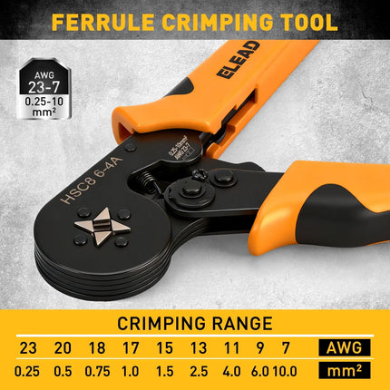 ELEAD 2180PCS Ferrule Crimping Tool Kit Wire Ferrules Ratchet Crimper AWG 23-7