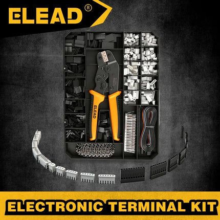 ELEAD 2020Pcs Ratcheting Crimp Tool w/ 2.54mm XH Connector Kit Arduino PCB