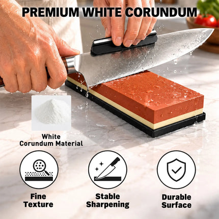 Elead 10pcs Knife Sharpening Stone Kit 400/1000 3000/8000 Grit Whetstone Set