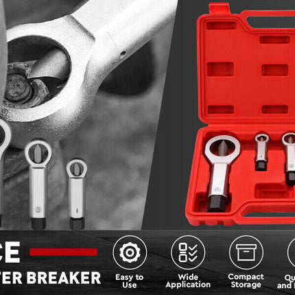 SEDY 4Pcs Metal Nut Splitter Kit Pressure Nut Cracker Remover Extractor Tool