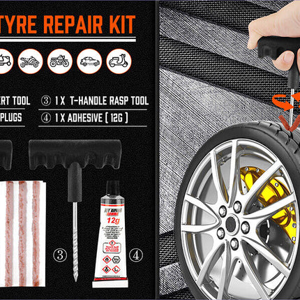2packs x 6Pcs Tyre Repair Kit Tire Puncture Emergency Tools Set Motorcycle Bike Car AU