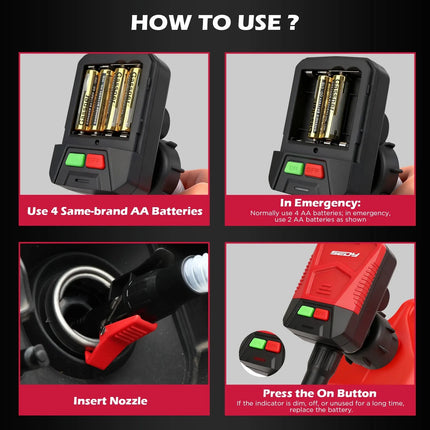SEDY 3.2 GPM Automatic Shut Off Fuel Transfer Pump Battery Powered Diesel Pump