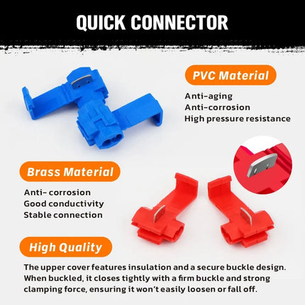 HORUSDY 200PCS Crimp Terminals Wire Connector Kit Spade Ring Butt for Car Wiring