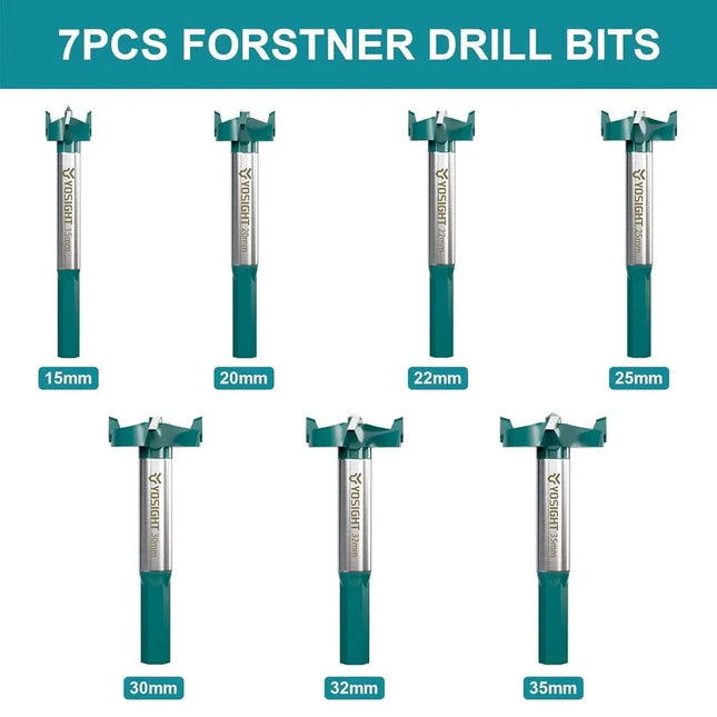 Woodworking Drill Bit Set Forstner 15-35mm Countersink Hex Shank Forstner Bits