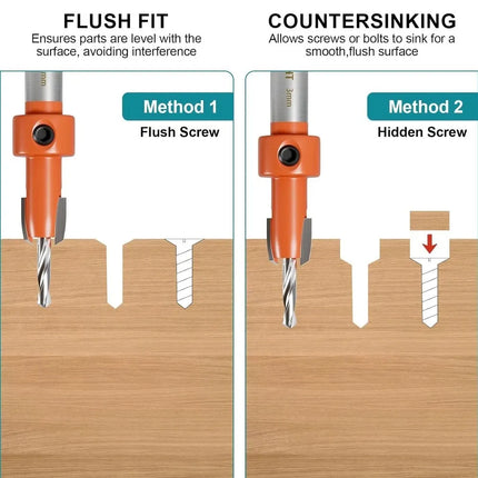 Woodworking Drill Bit Set Forstner 15-35mm Countersink Hex Shank Forstner Bits
