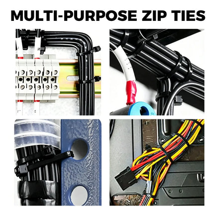 520Pcs Cable Ties Zip Ties Nylon UV Stabilised Bulk Black Cable Tie Black Au
