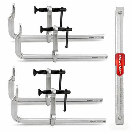 4Pcs 12" Heavy Duty F Clamp 450lbs Capacity Woodworking Drop-Forged Steel Frame