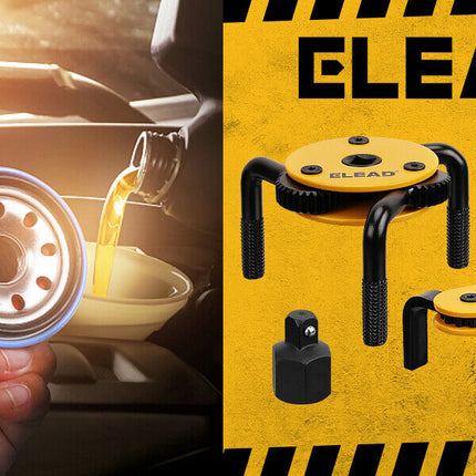 ELEAD 2Pcs Oil Filter Wrench Set Adjustable Oil Filter Change Set Engine Filters