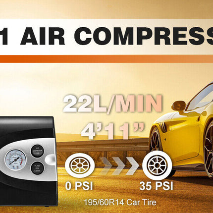 NOONE 3 IN 1 Air Compressor Tire Inflator 12V Portable Car Tire Inflator Pump