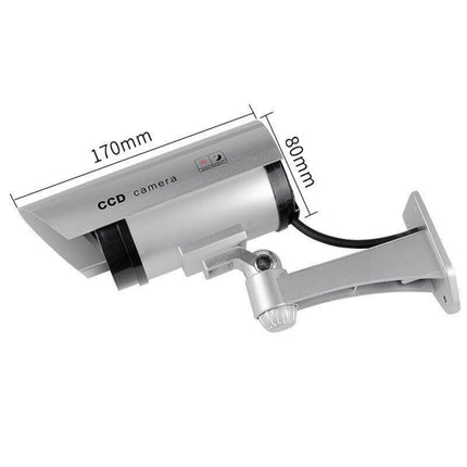 2pcs Dummy Security Camera with Flashing LED Outdoor Fake CCTV Surveillance Decoy