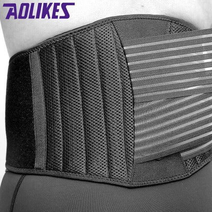 Posture Waist Trimmer Lumbar Lower Support Belt Pain Relief Back Brace Strap Au - L (90-109cm)