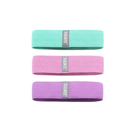 Aolikes Set 3 Resistance Booty Bands Hip Circle Loop Bands Workout Exercise - Set of 3 (Pink,Grey,Black) with Bag