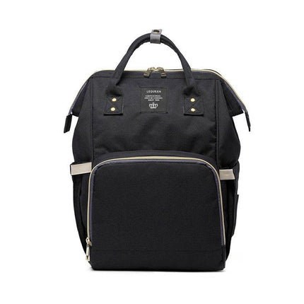 Luxury Multifunctional Diaper Nappy Backpack Maternity Mummy Changing Bag - Black