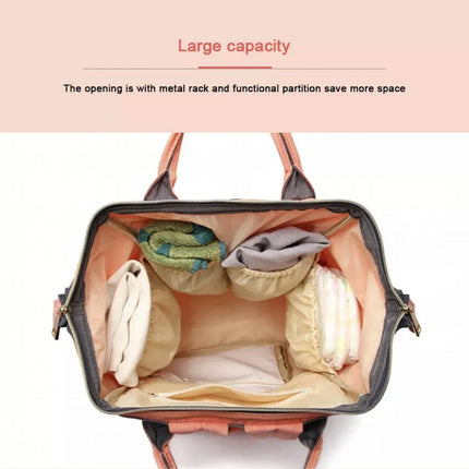 Luxury Multifunctional Diaper Nappy Backpack Maternity Mummy Changing Bag - Light Gray
