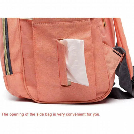 Luxury Multifunctional Diaper Nappy Backpack Maternity Mummy Changing Bag - Light Gray