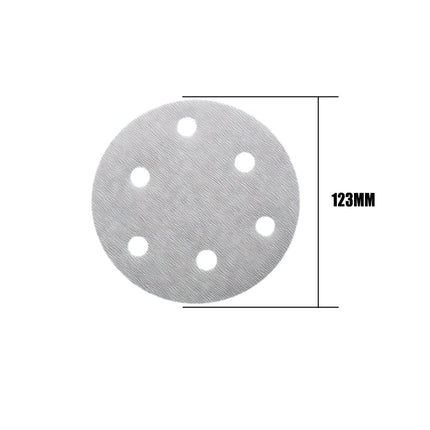 100x 123mm 6/8-Hole Sanding Discs Hook Loop Orbital Sander Pads 80 120 240 Grit - 180 Grits（6-Hole）