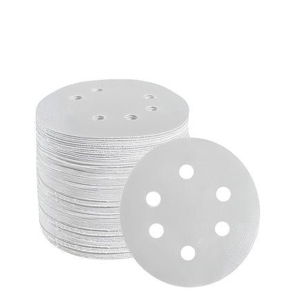 100x 123mm 6/8-Hole Sanding Discs Hook Loop Orbital Sander Pads 80 120 240 Grit - 180 Grits（6-Hole）