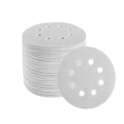 100x 123mm 6/8-Hole Sanding Discs Hook Loop Orbital Sander Pads 80 120 240 Grit - 180 Grits（6-Hole）