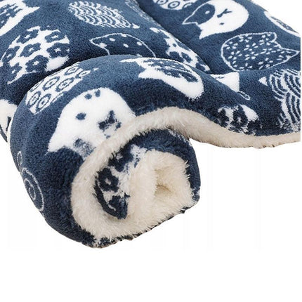 L Size Puppy Dog Cat Cushion Mattress Blanket Bed Soft Warm Pad Winter Kennel House - Pink Bear