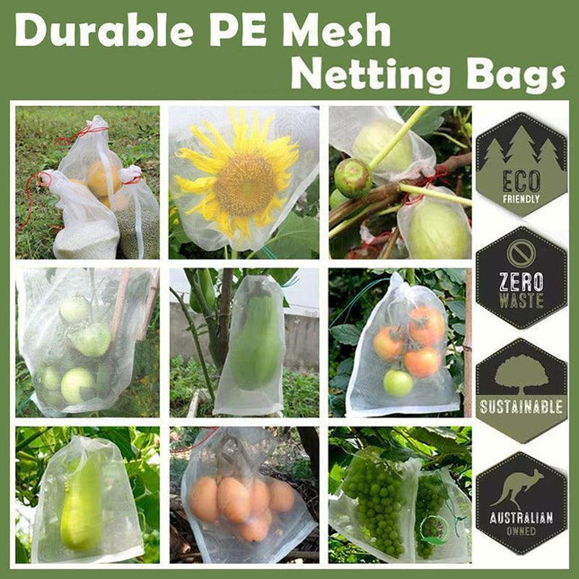 50X Fruit Net Bags Agriculture Garden Vegetable Protection Mesh Insect Proof - 45*30（50 PCS）