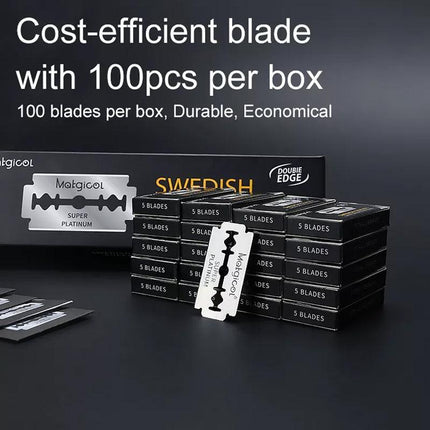 Pack of 10 to 200 Super Stainless Razor Blades Double Edge for Shaving Use - 100PCS