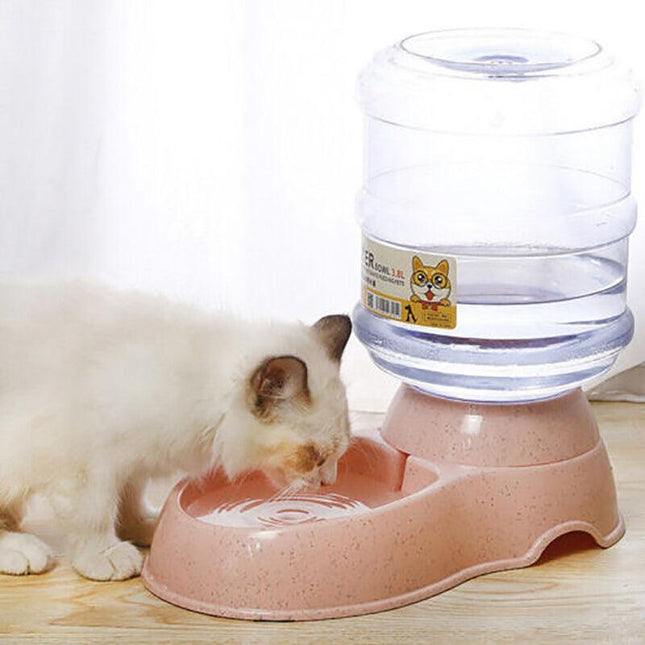 Automatic 3.8L Water Feeder Pet Dog Cat Puppy Dispenser Feeder Bowl Bottle - Green
