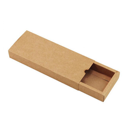 100PCS DIY Paper Box Drawer Type Jewelry Packing Box Tea Gift Cosmetics Kraft - 12*9*3.3cm