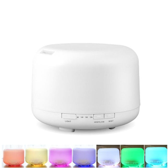 500ML Aroma Aromatherapy Diffuser LED Oil Ultrasonic Air Humidifier Purifier - White