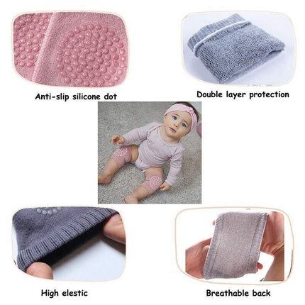 Crawling Knee Pads Protective Cushion Protector Legs Warmer - Light Grey