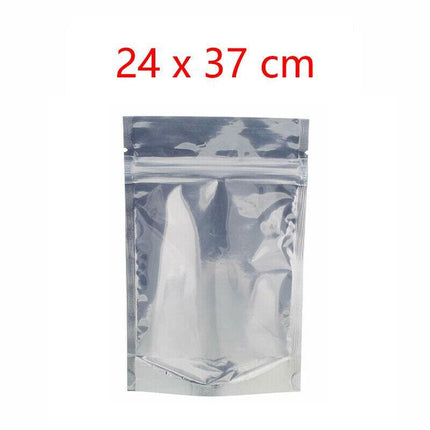 Clear Aluminum Foil Mylar Stand Up Retail Bags Zip Lock Pouches Pouch Packaging - 20*30+4CM-50PCS
