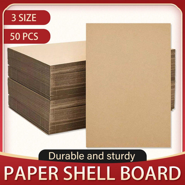 50pcs Corrugated Cardboard Sheets Express Carton Spacer Gasket Packing Material - 21x30cm