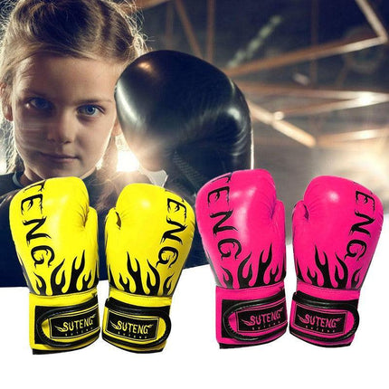 2PCS PU Boxing Training Gloves for Young Beginners Suitable for Ages 3-12 - Green