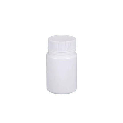 100pcs White Plastic Capsule Bottle Small Medicine Granule Packaging Container - 50ml