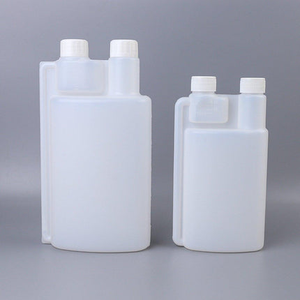 250-1000ml Plastic Twin Chamber Bottle with Tamper Evident Cap for Chemical Liquids - 10Pcs 500ml