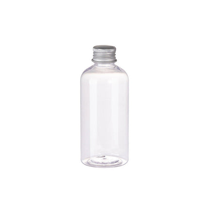 20pcs Brown Transparent Cosmetic Bottles with Aluminum Lids for Packaging - Brown-100ml