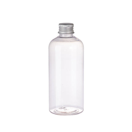 20pcs Brown Transparent Cosmetic Bottles with Aluminum Lids for Packaging - Brown-100ml