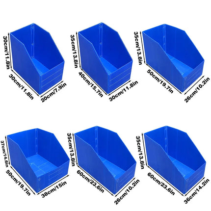 Plastic Storage Box Set 6Size Clear Hard Case Miter Tool Parts Display Organiser - 40x30x35cm