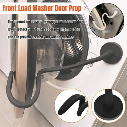 Magnetic Washer Door Holder Front Load Washing Machine Magnetic Door Prop - Black