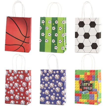 30PCS Fashion Ball Kraft Paper Gift Bag Festivals gift tote bag Party Favor Bag - Building-Blocks-30pcs