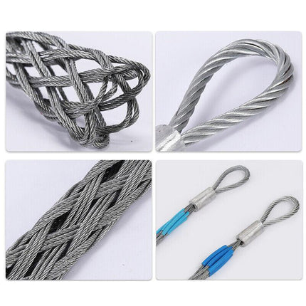 Stainless Steel Cable Pulling Sock Wire Grip Tool for NBN Telstra Ducting 6 Sizes - Yellow(20-25MM)