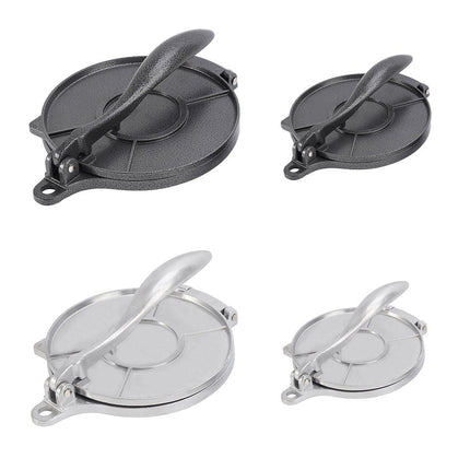 16/20cm Premium Tortilla Press Flat Bread Maker Taco Roti Chapati Health Food - Silver-20cm