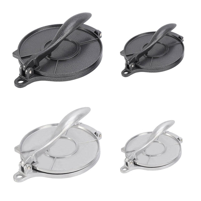 16/20cm Premium Tortilla Press Flat Bread Maker Taco Roti Chapati Health Food - Silver-20cm